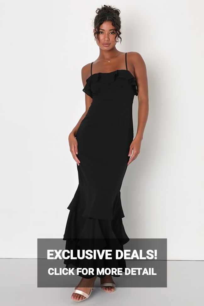 Black Tiered Maxi Dress - Black maxi Dress - Sleeveless Dress - Lulus