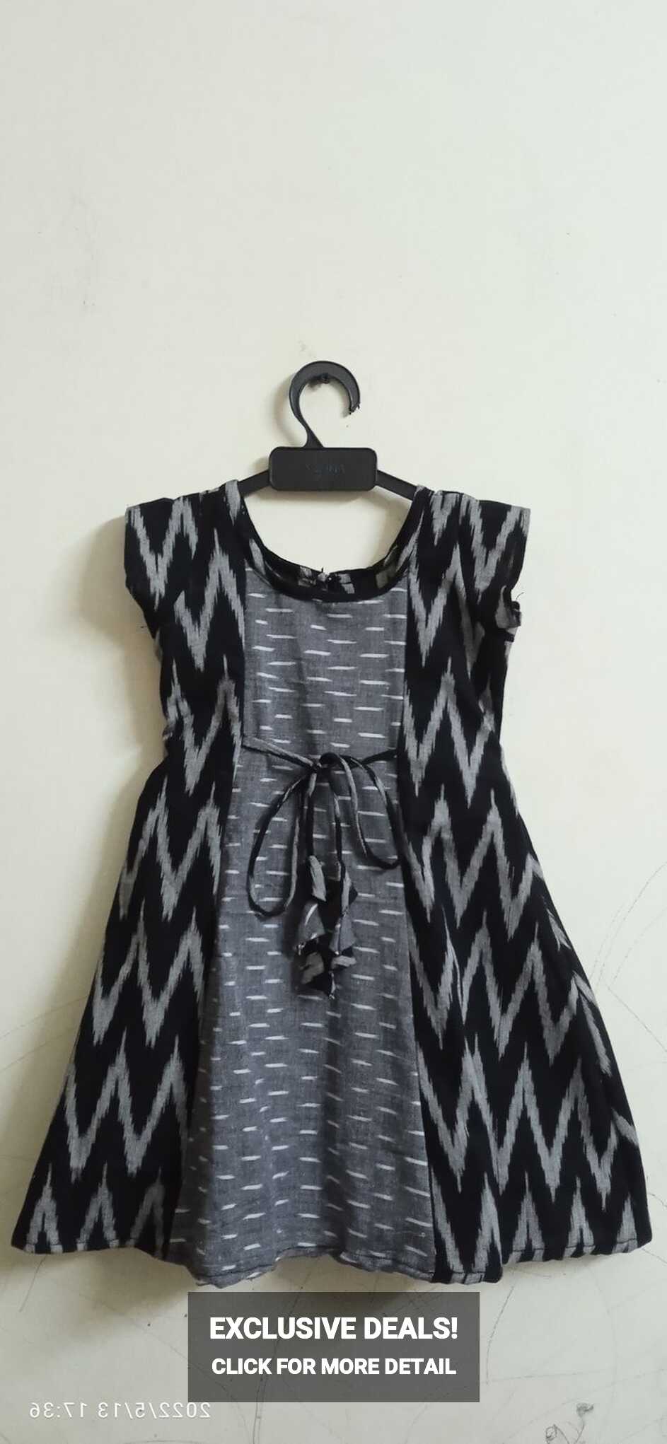 Black Zigzag cotton Dress