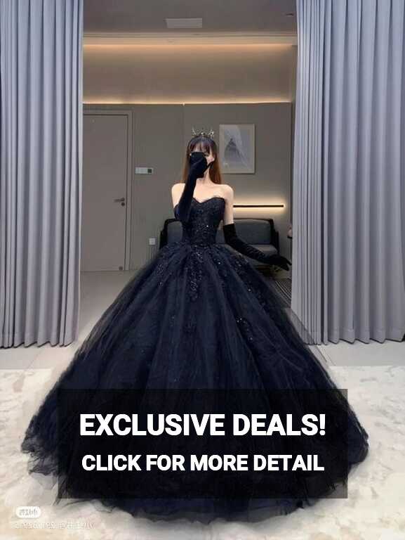 Black ball gown