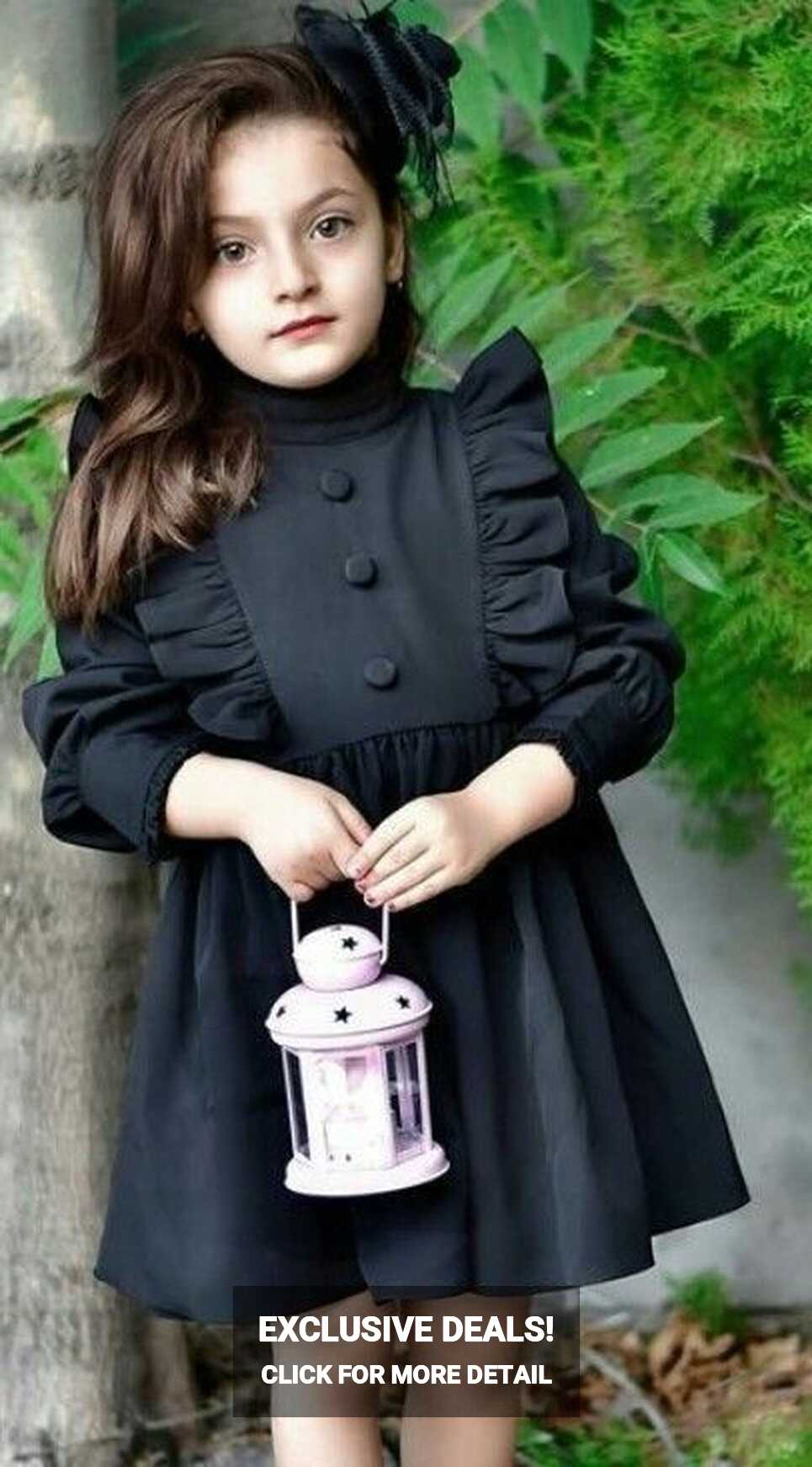 Black kids frock design