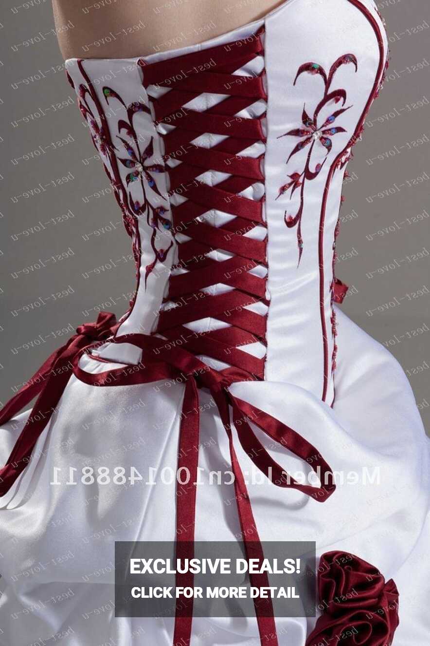 Blanco y bordo | Vestidos de novia, Vestidos quinceaños, Vestidos ...