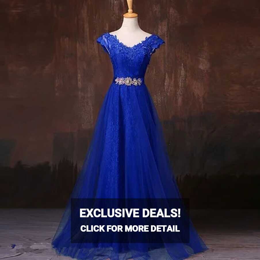 Blue Elegant Long Beautiful V Neck Dresses at Rs 1175 in Tiruppur ...