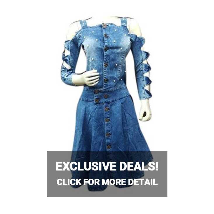 Blue Knee Length Ladies Denim Dress at Rs 675/piece in Mumbai | ID ...