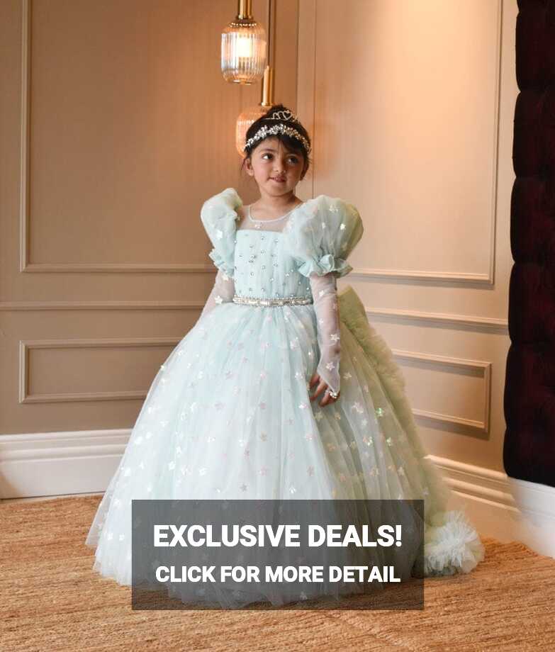 Blue Star Net Gown for Girls – FayonKids