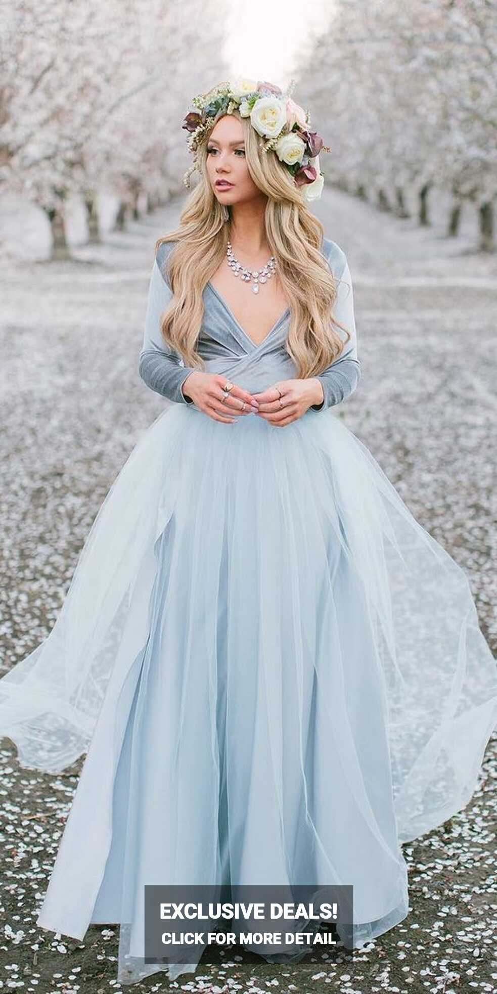 Blue Wedding Dresses: 21 Dreamy Styles To Inspire You