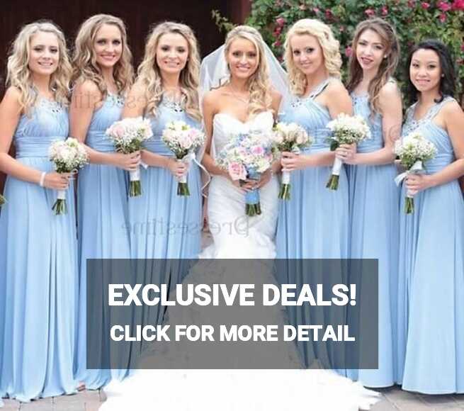 Blue Wedding-Light Blue Bridesmaid Dresses, Ivory and Pastel Pink ...