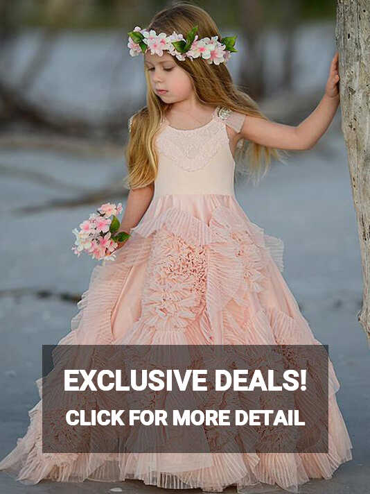 Blush Pink Cute Cheap Vintage Flower Girl Dresses, GTE2121 ...