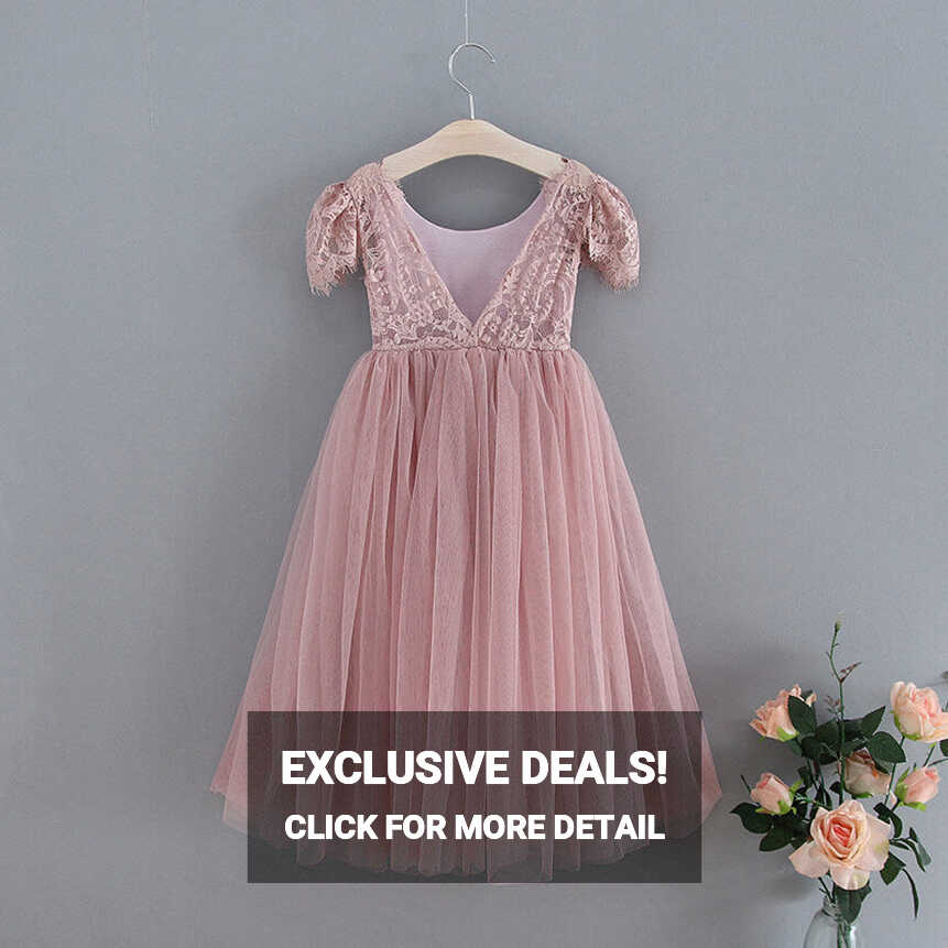 Bohemian Pink Flutter Party Dress | UK Flower Girl Boutique