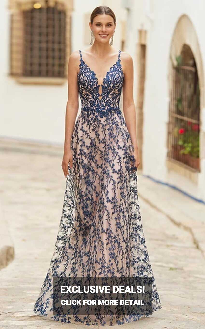 Bohemian Style Evening Gown, Bohemian Long Prom Gowns - UCenter Dress