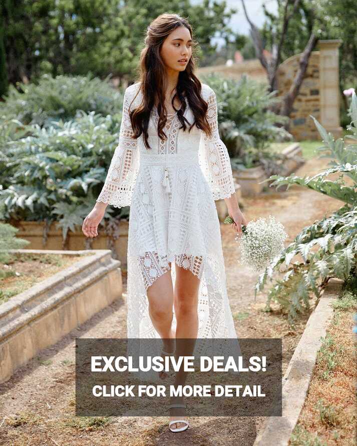 Boho High Low Dress - White - Twosisters The Label