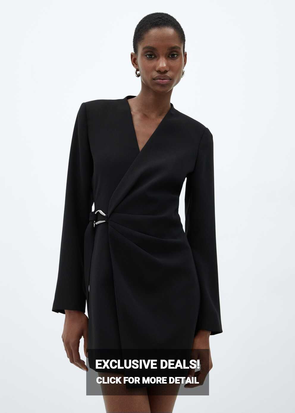 Buckle wrap dress - Woman | MANGO Georgia