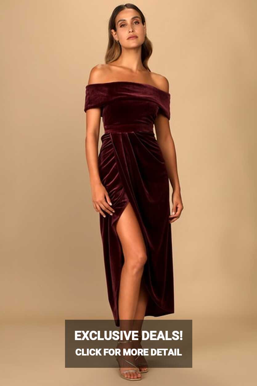 Burgundy Maxi Dress - Wine Red Velvet Maxi - OTS Maxi Dress - Lulus