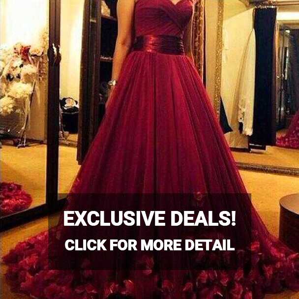 Burgundy Prom Dresses,princess Prom Gown,simple Evening Dress ...