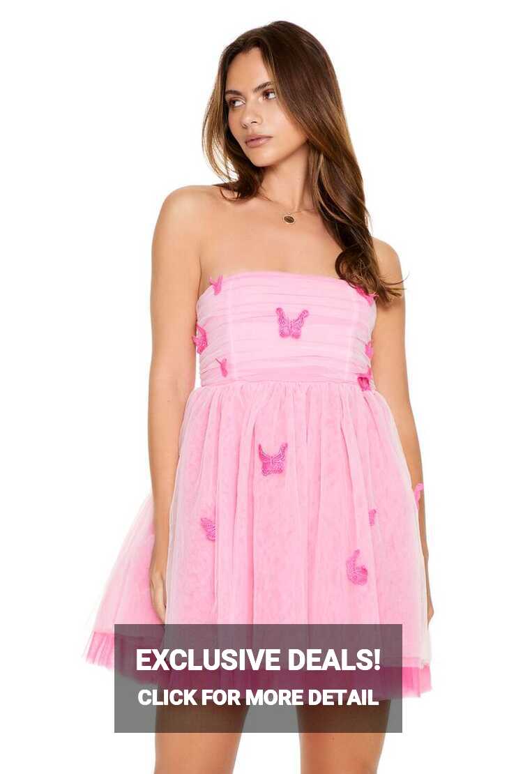 Butterfly Sleeveless Mini Dress