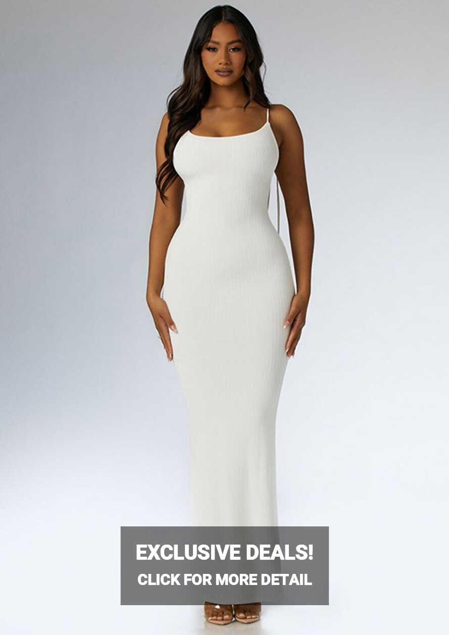 Buy BACKLESS WHITE MAXI BODYCON DRESS for Women Online in India