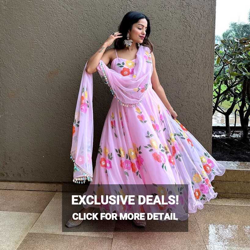 Buy Beautiful pink color koti flower dress – Joshindia