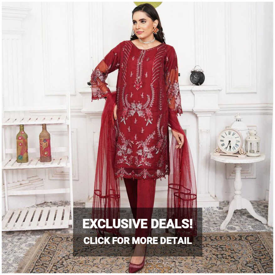 Buy Bint al bilaad Party Wear Fancy Embroidered Suit Ready to Wear ...