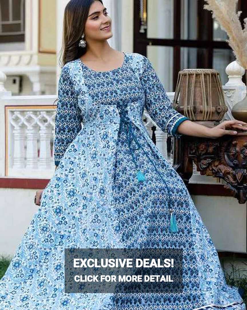 Buy Blue Dresses &amp; Gowns for Women by ftDiva Online | Ajio.com