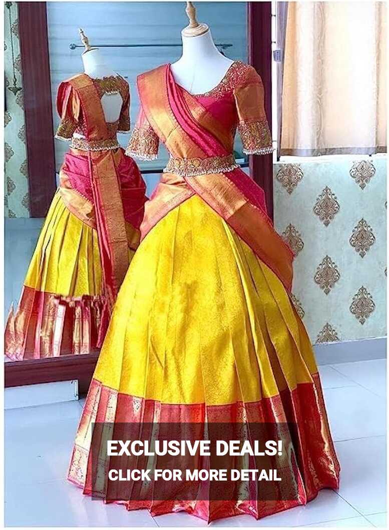 Buy CLODD7STAR Women&#39;s Unstitched Indian South indian Traditional ...