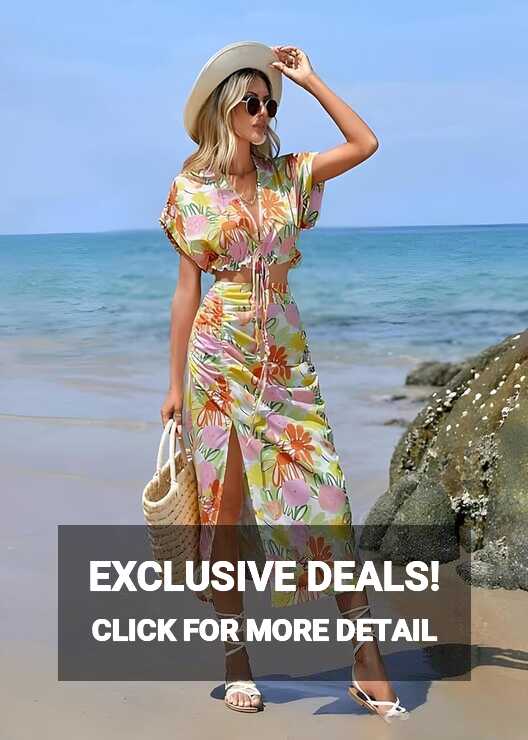 Buy COOL AND CASUAL Beach Dresses for Women one Piece Floral Dress ...