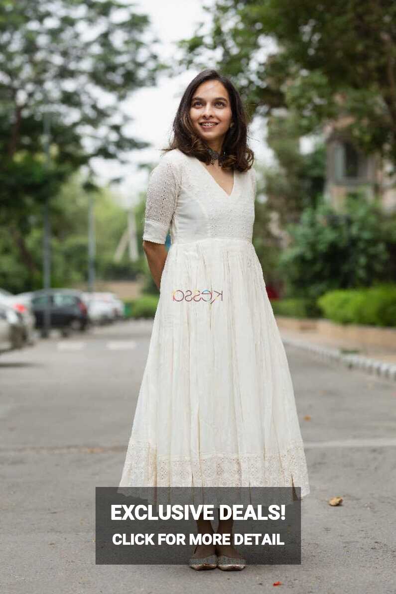 Buy Charming WS653 Airavata Schiffli Maxi Dress Online | Kessa