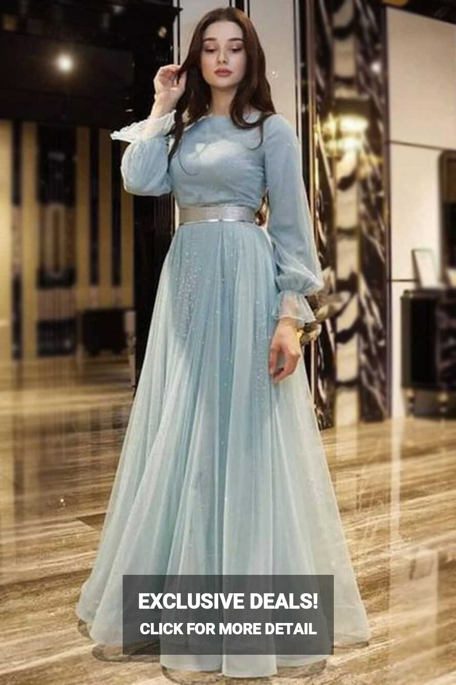 Buy Cheap Asian Prom Suits Net Powder Blue Gown LSTV115197