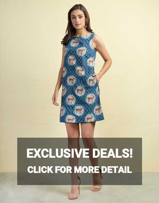 Buy Cotton Knee Length Dress for Women Online at Fabindia | 10635678