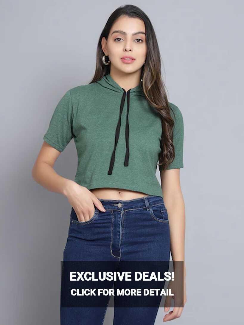 Buy DIAZ Stylish Crop Tops for Women, Half Sleeves Crop Top ...