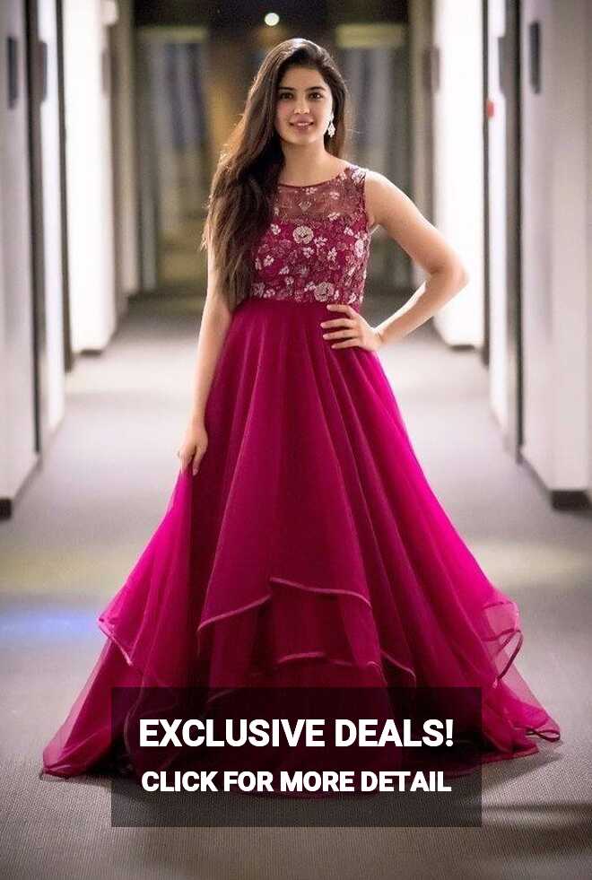 Buy Deep Pink Color Gown Online on Fresh Look Fashion