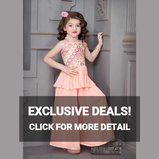 Buy Embroidered Girls Palazzo Suit – Mumkins