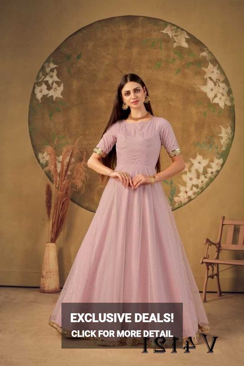 Buy FLORY VOL 16 Anarkali Long Gown In Dusty Pink Color By ...