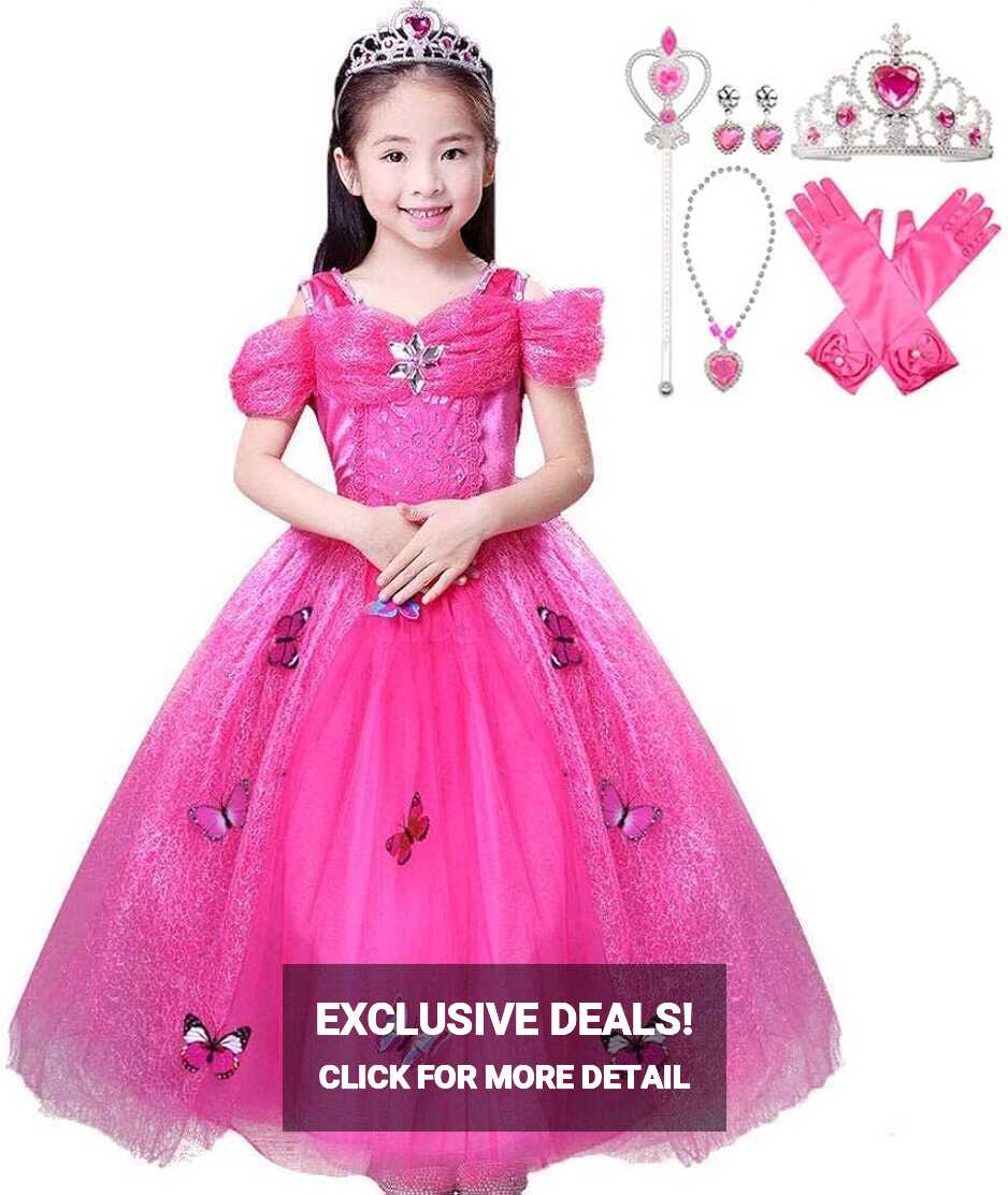 Buy FancyDressWale Cotton Princess Butterfly Dress For Girls With ...