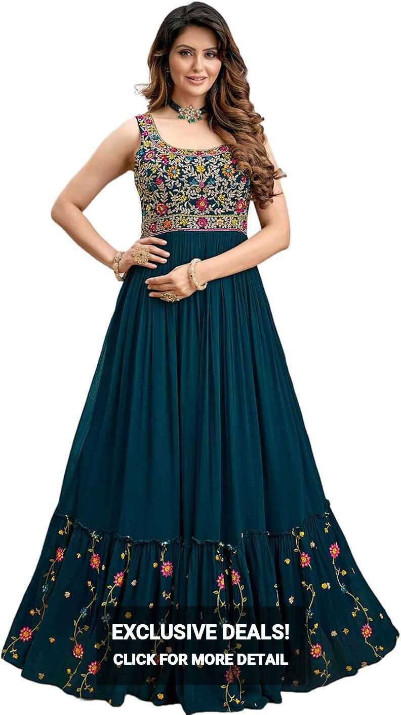 Buy Florely Women&#39;s Georgette Traditional Stunning Outfit with ...