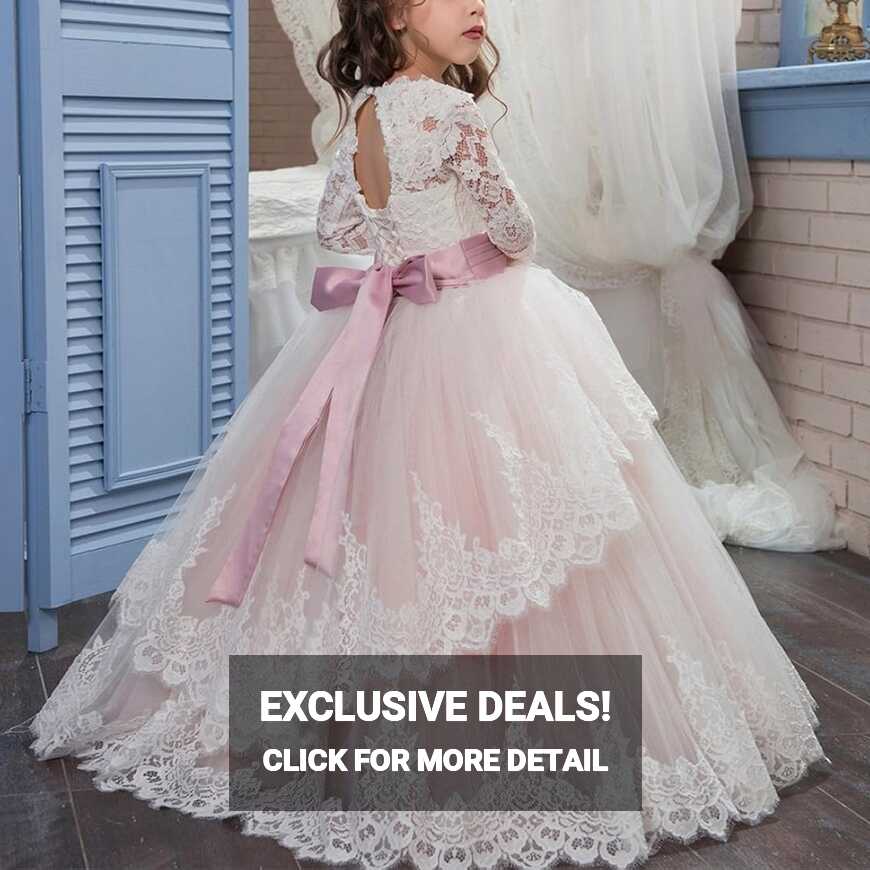 Buy Flower Girl Dress Princess Pageant Long Maxi Tulle Gowns ...