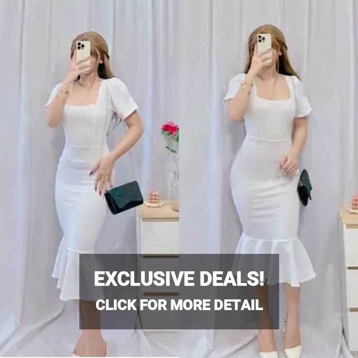 Buy Formal White Dress Knee Length Women online | Lazada.com.ph