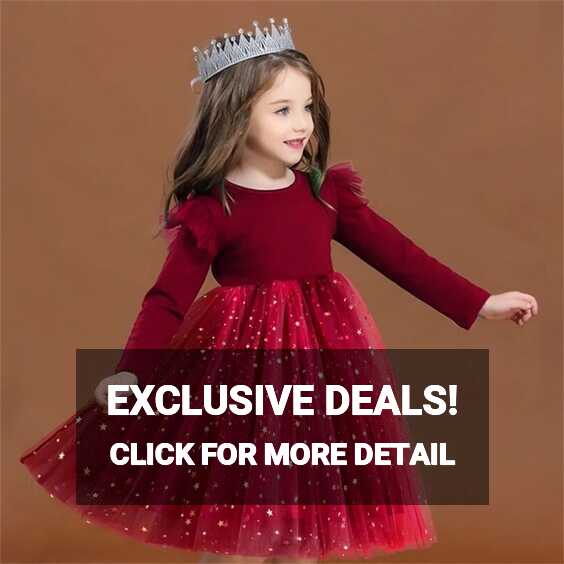 Buy Girl Velvet Tulle Party Dress - Red With Headband