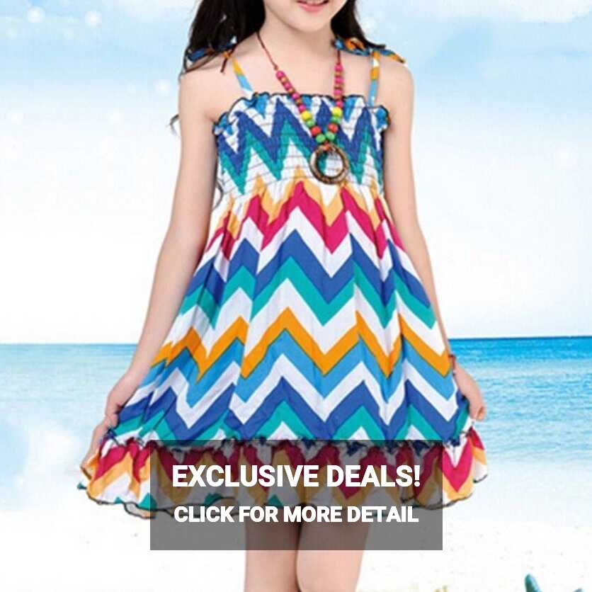 Buy Girls Beach Dress With Ruffles - Fabulous Bargains Galore