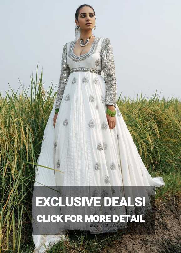 Buy Indian Bridal Wear-Indian Long Maxi in White Color-Indian ...