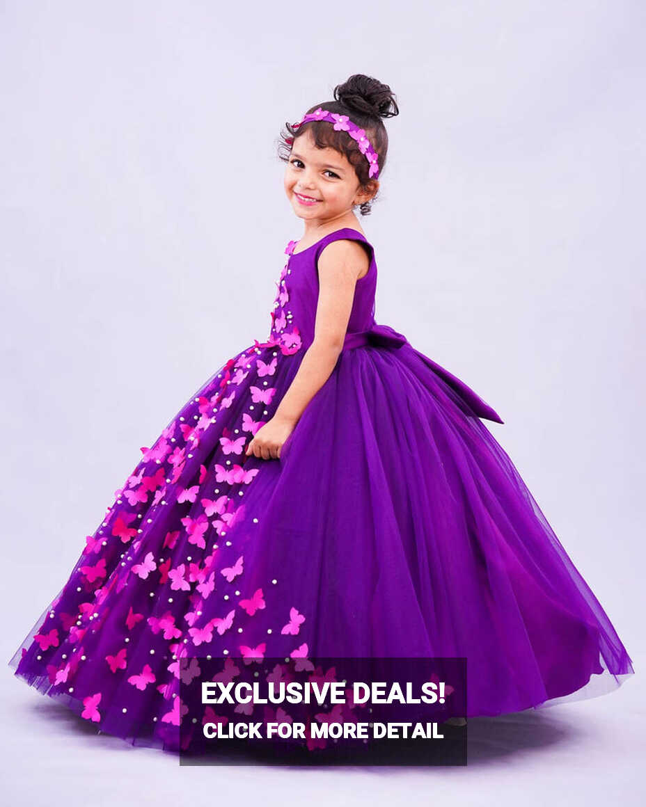 Buy Kids Purple Party Wear Dresses Online in India | Buy Designer ...