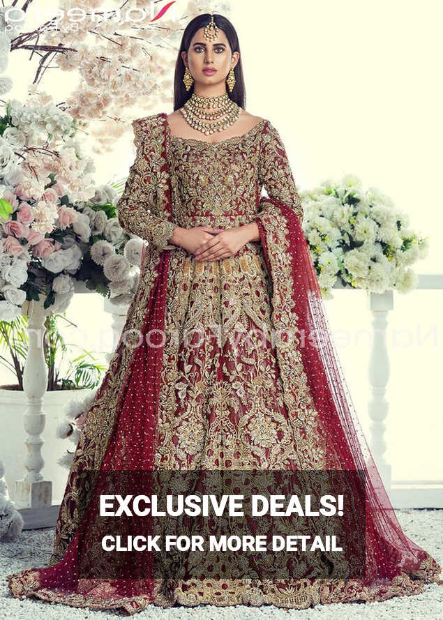 Buy Latest Pakistani Bridal Red Maxi for Wedding 2021 – Nameera by ...