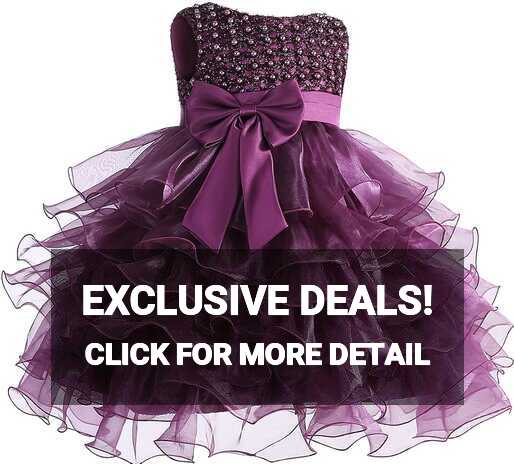 Buy Little Baby Girl Dress Flower Ruffles Party Wedding Pageant ...