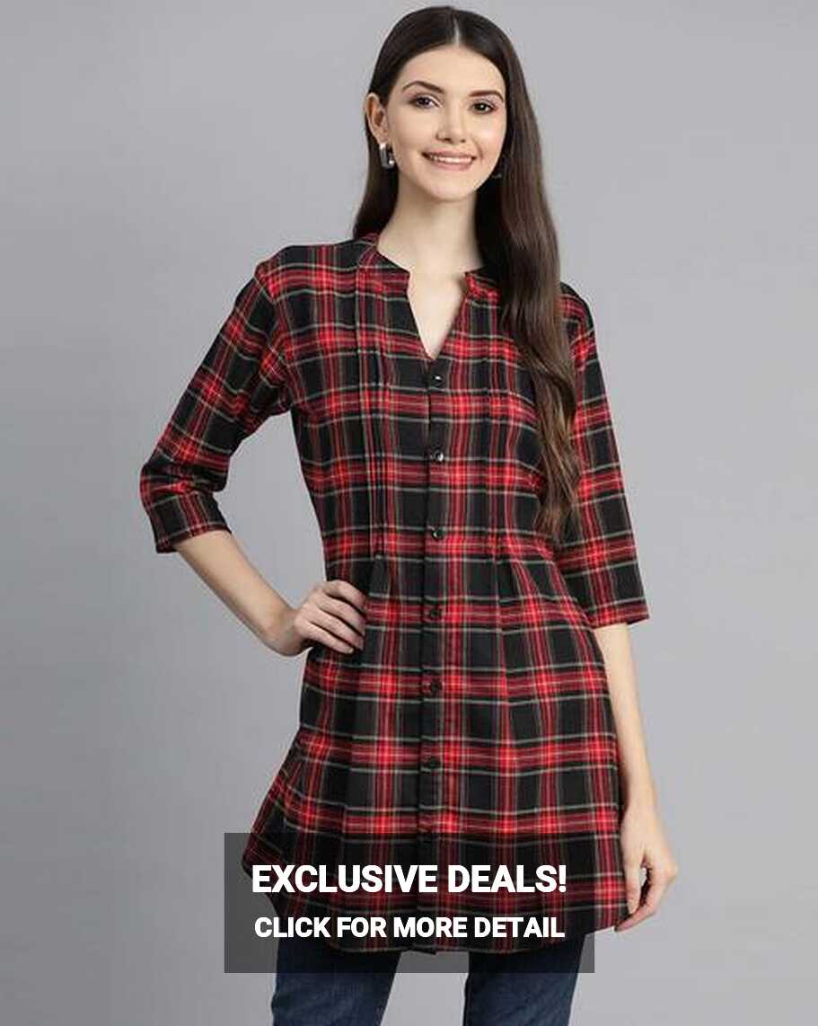 Buy Maroon &amp; Black Shirts for Women by ONE FEMME Online | Ajio.com