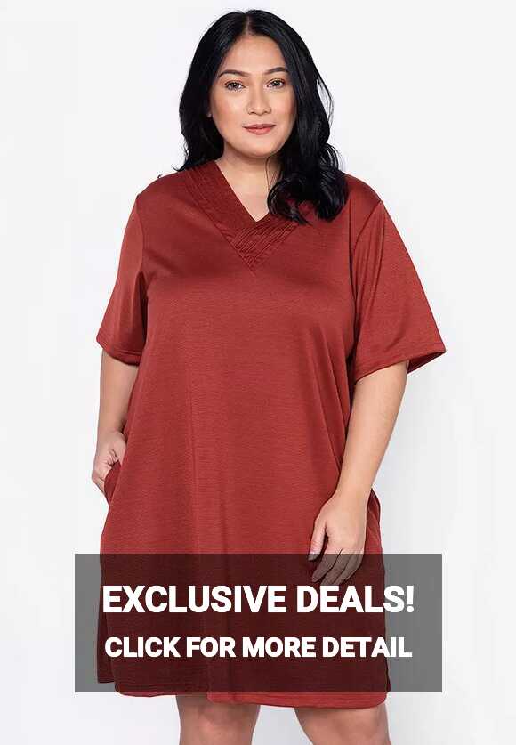 Buy Maxine Plus Size Ribbed Cotton Casual Dress 2024 Online ...