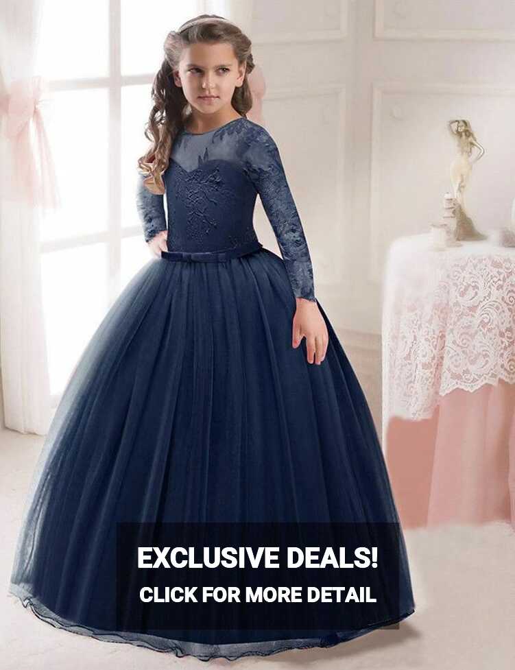 Buy Navy Blue Gown For Flower Up To Age 10 Years - Fabulous ...