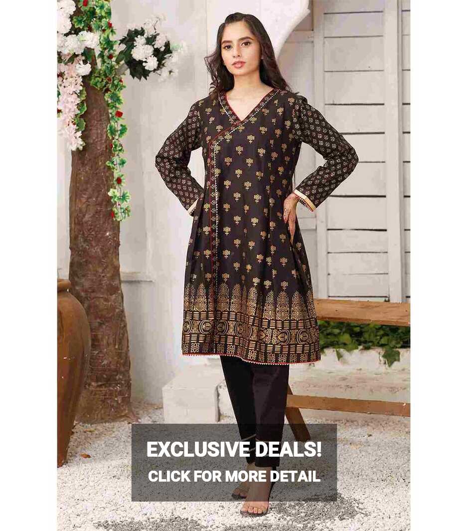 Buy Noori angrakha style shirt for girls By Modest Gulzar in Pakistan ...