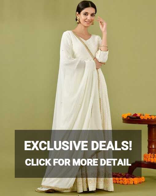 Buy Off White Dresses &amp; Gowns for Women by Rangpur Online | Ajio.com