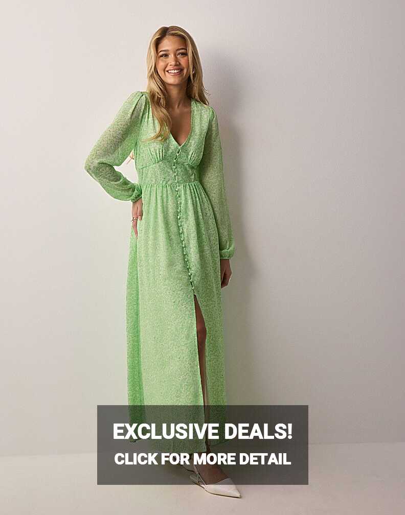 Buy Only ONLAMANDA L/S LONG DRESS CS PTM - Summer Green Tanya ...