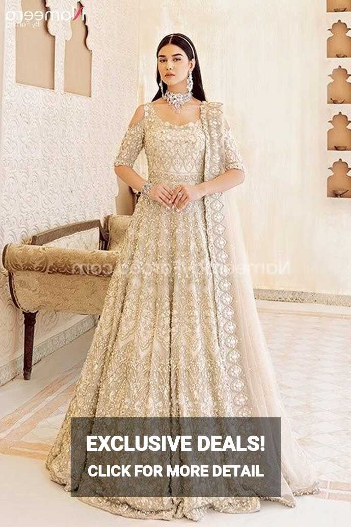 Buy Pakistani Bridal Dresses-Latest Off White Dress in Maxi Style ...