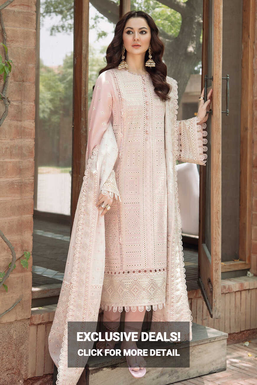 Buy Pakistani Embroidered Pink Salwar Kameez in Lawn Fabric ...