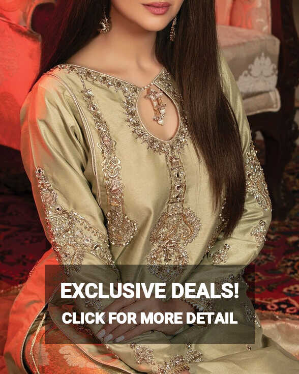 Buy Pakistani Wedding Dress in Gharara Kameez Dupatta Style ...